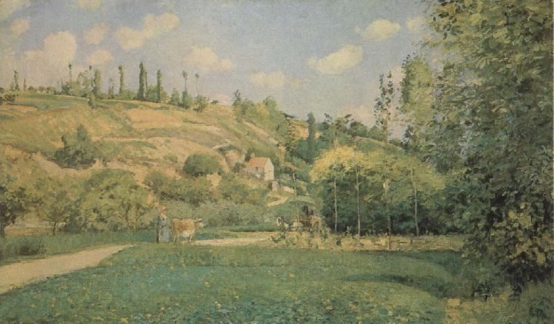 Camille Pissarro A Cowherd at Pontoise Germany oil painting art